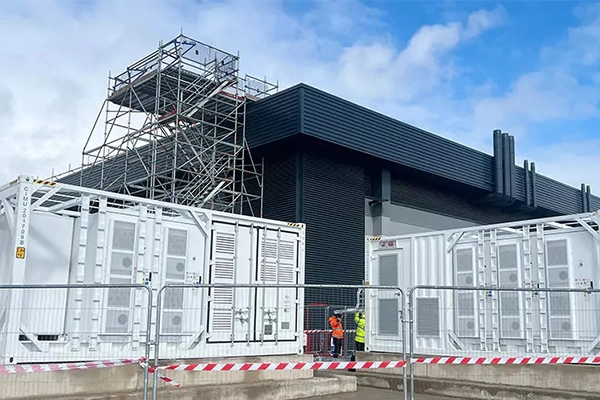 Factory-produced battery containers